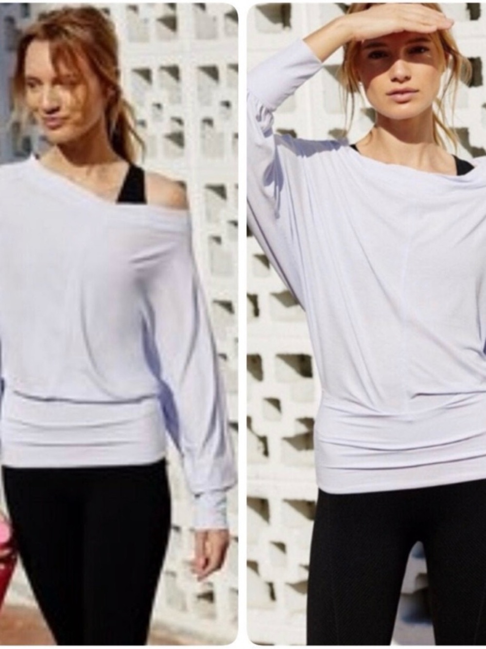 Free People Sky High Women's Light Lavender Long-Sleeve Top Size M EUC Boho